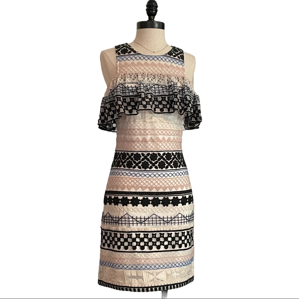 Parker Eleni Embroidered Multi-Color Dress - XS - Picture 2 of 6
